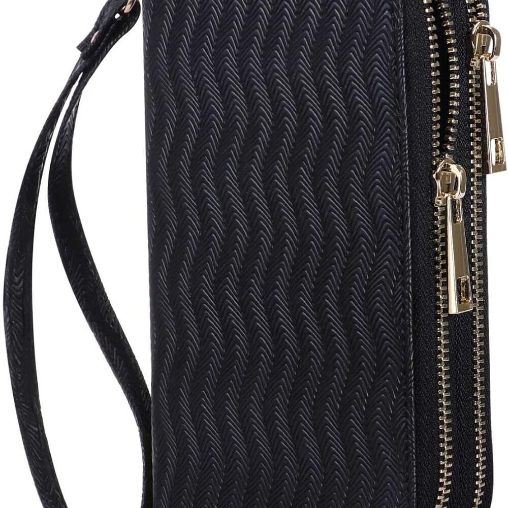 Double Zipper Wallet for Women Leather Large Capacity Smart Phone Card Coin Cash